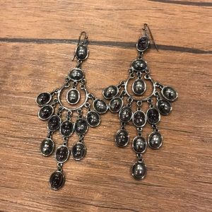 Black Chandelier Earrings